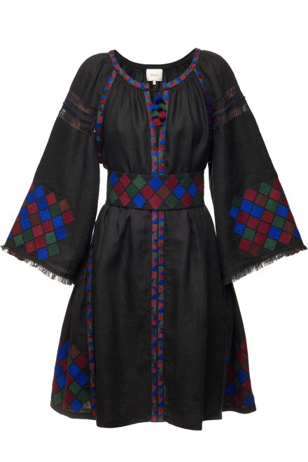 Inka Short Dress in Black