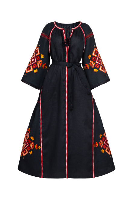 Pangaea Long Dress in Navy Blue