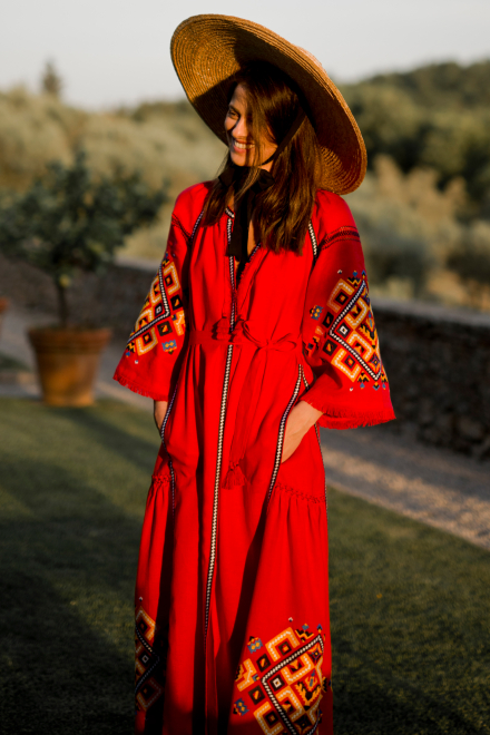 Pangaea long dress in Red