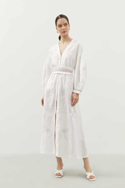 Magnolia long dress in white