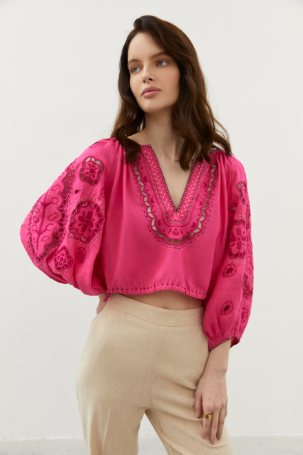 Merezhivo blouse in  Fuchsia