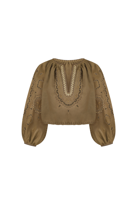 Merezhivo blouse in Golden green