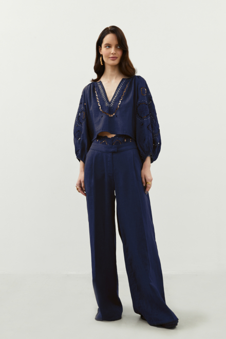 Merezhivo pants in Navy Blue