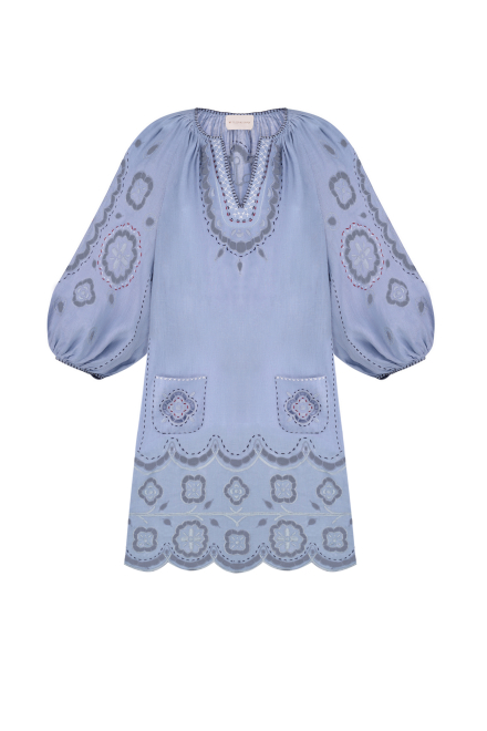 Merezhivo short dress in Pale blue