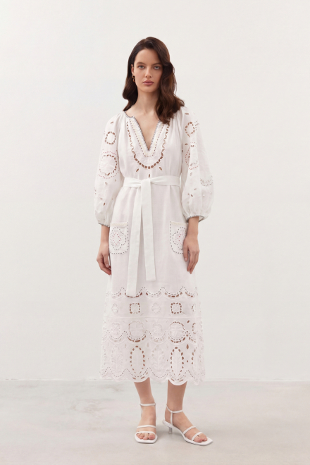 Merezhivo long dress in White