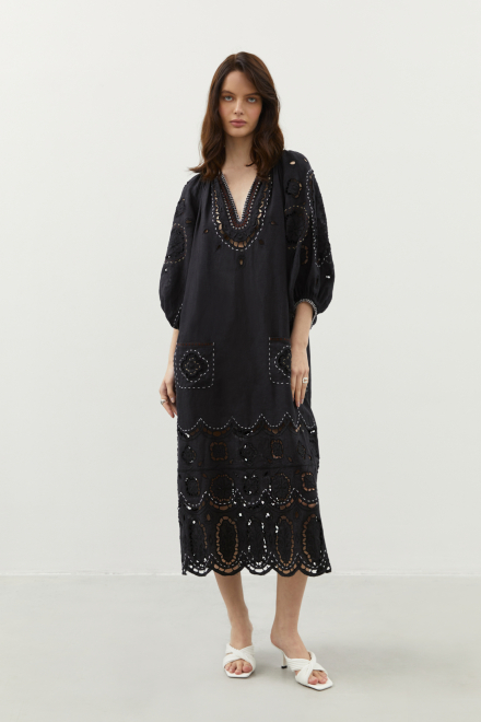Merezhivo long dress in Black