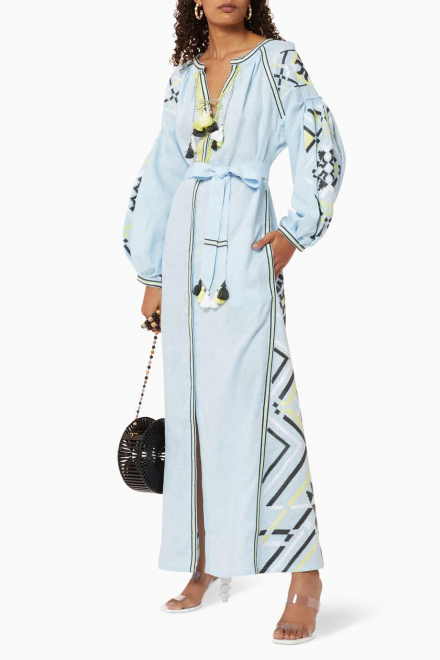 Gia Long Dress in Light Blue