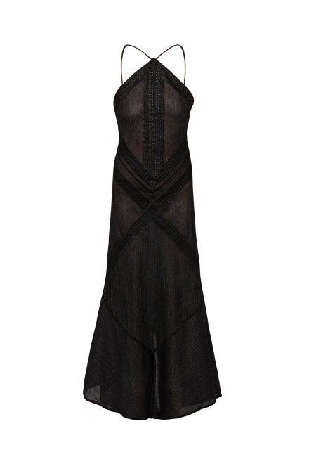 Rain Prayer long sarafan in Black