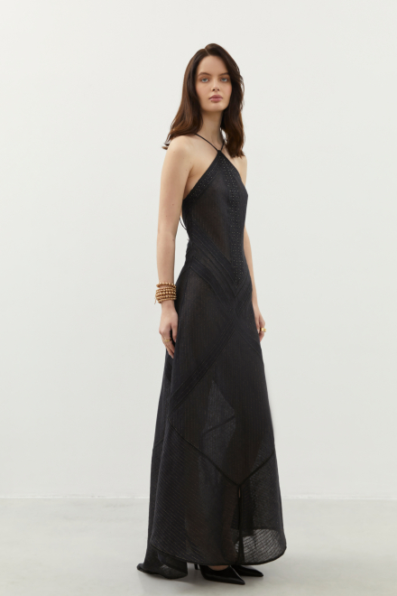 Rain Prayer long sarafan in Black