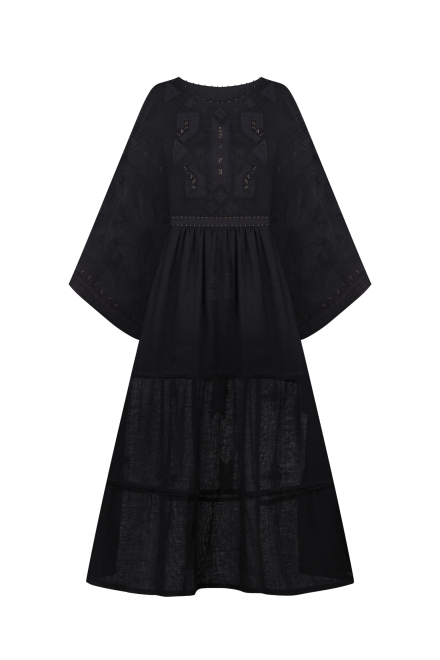 Braille long dress in Black