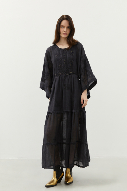 Braille long dress in Black