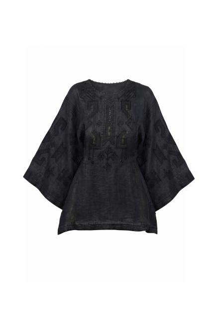 Braille blouse in Black