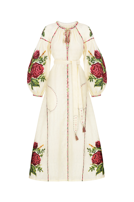 Ruzha midi dress in Ivory