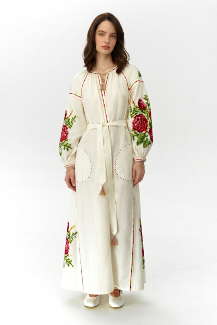 Ruzha midi dress in Ivory