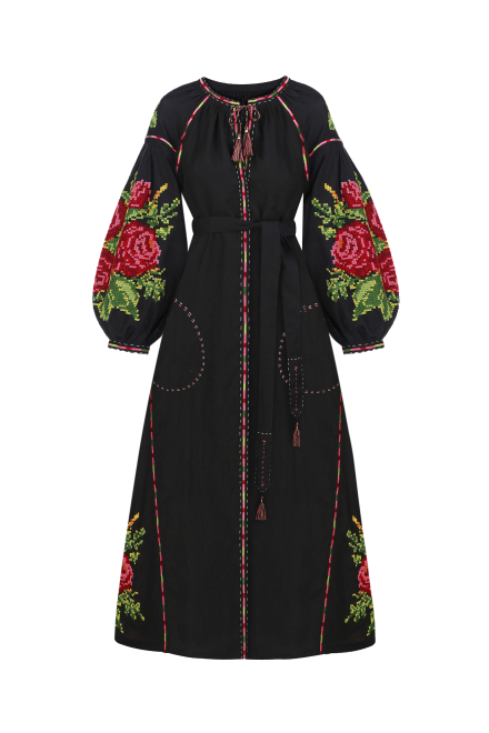 Ruzha midi dress in Black