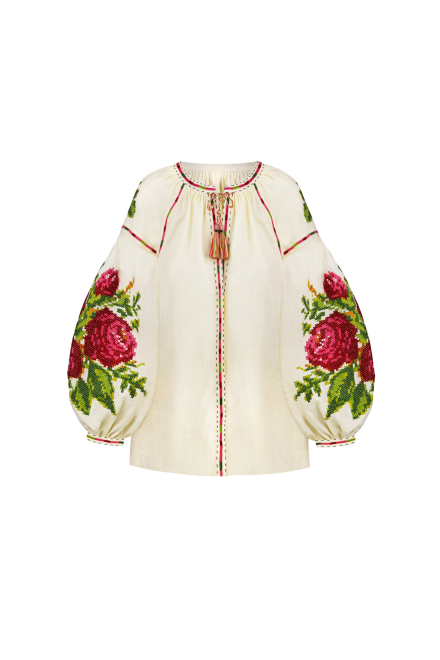 Ruzha midi blouse in Ivory