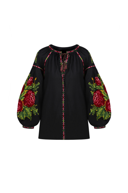 Ruzha midi blouse in Black