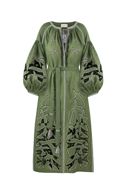 Flying home midi dress in Green