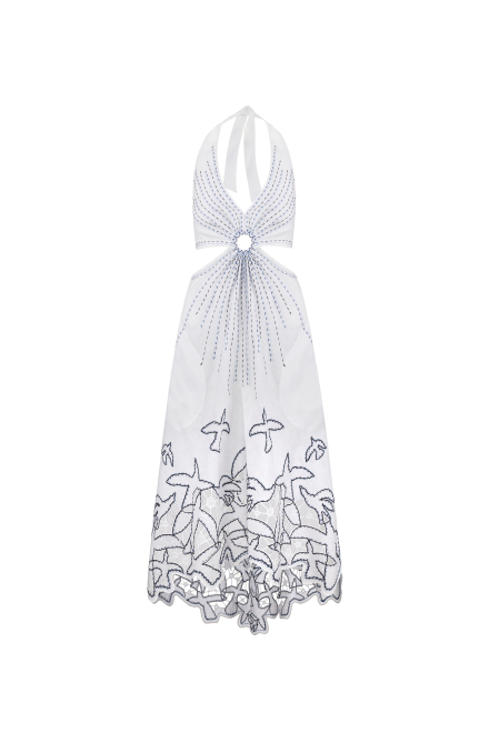 To the light short sarafan dress in White