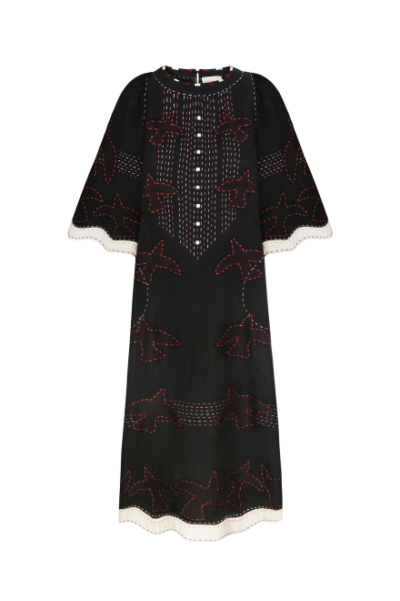 Animal realm midi dress in Black