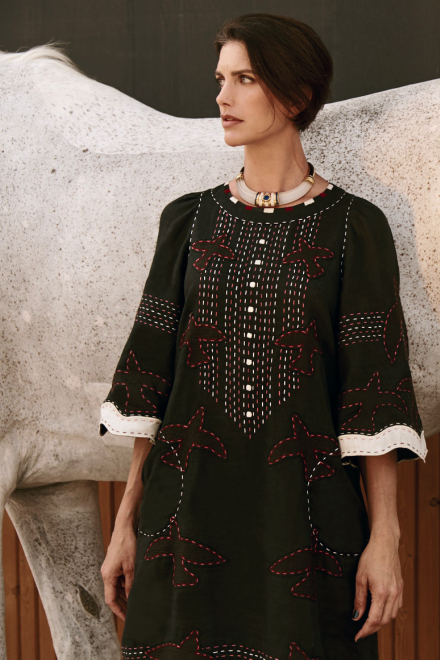 Animal realm midi dress in Black