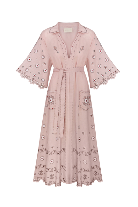 Glass house long dress in Powder pink