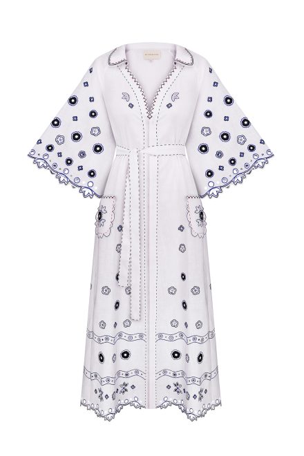 Glass house long dress in White