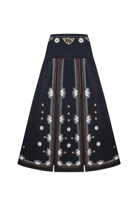 Check mate skirt in Navy blue