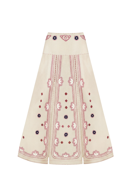 Check mate skirt in Ivory