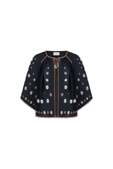 Le Bain blouse in Navy Blue