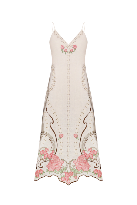 Moet sarafan dress in Ivory