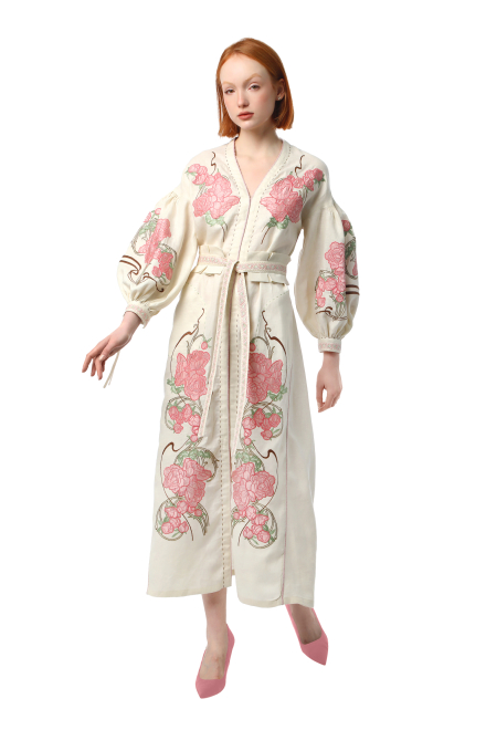 Moet long dress in Ivory
