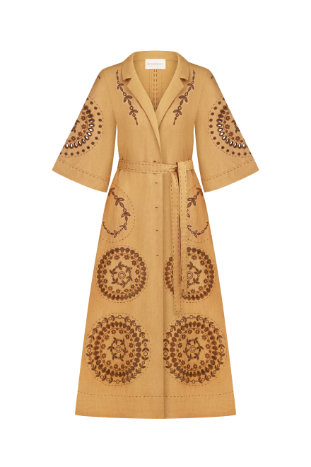 Sarah long dress in Mustard
