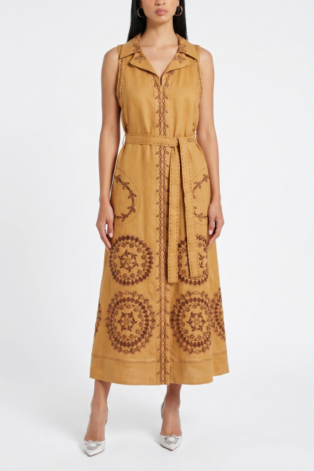 Sarah sleaveless dress in Mustard