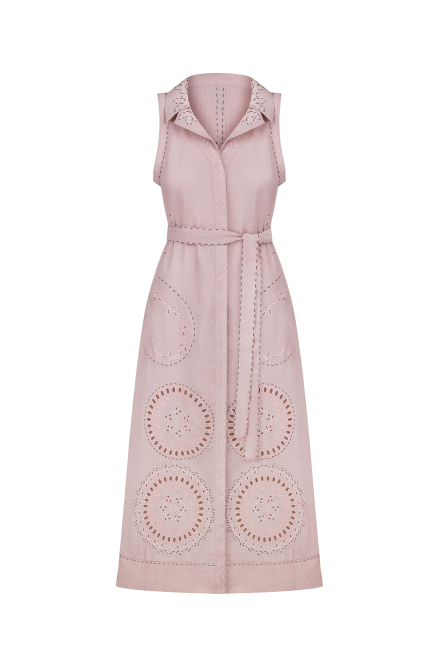 Sarah sleaveless dress in Mustard