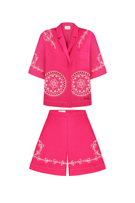 Sarah suit in Fuchsia