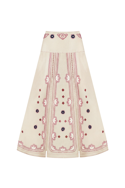 Check mate skirt in Ivory