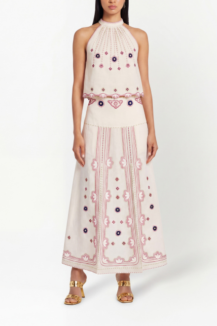Check mate skirt in Ivory