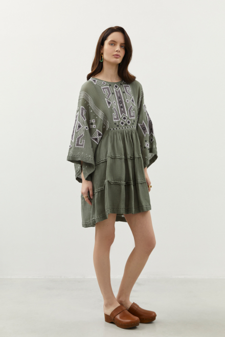 Braille Short Dress in Pale Green