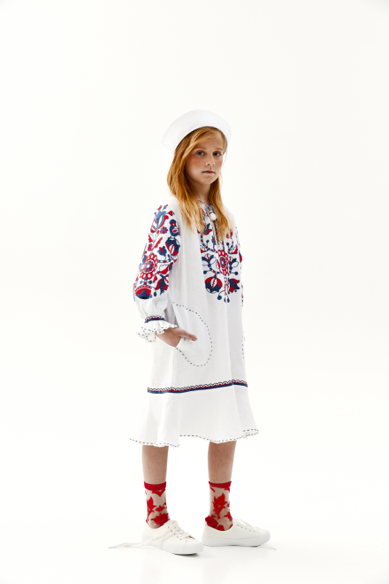 Tree of Life Dress in White