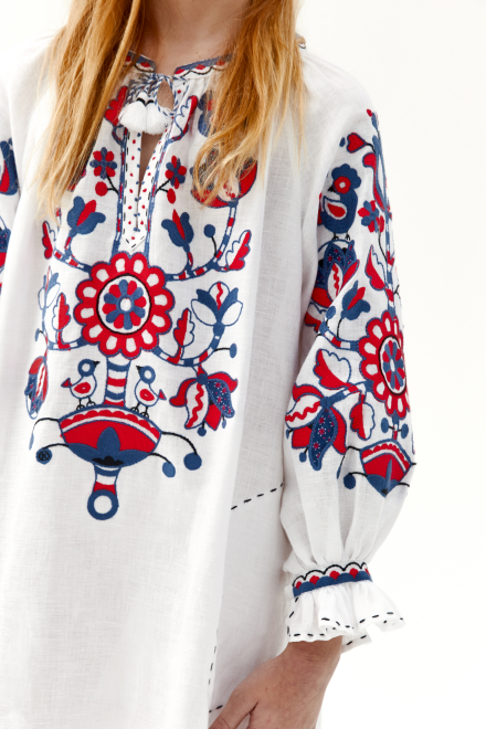 Tree of Life Dress in White