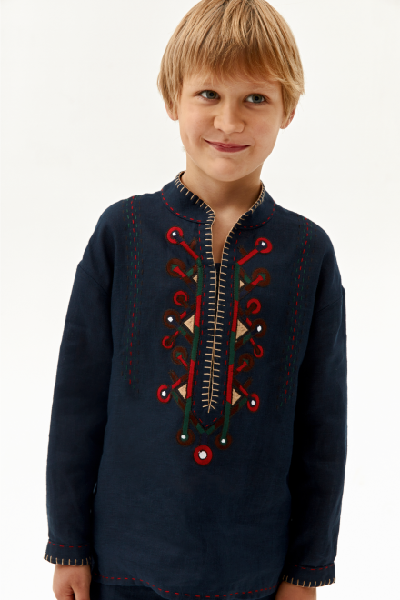 Leo Shirt in Navy Blue