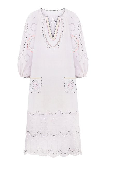 Merezhivo Long Dress in White