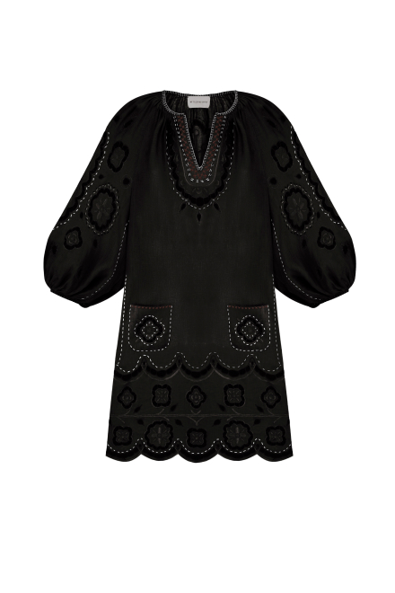 Merezhivo Short Dress in Black