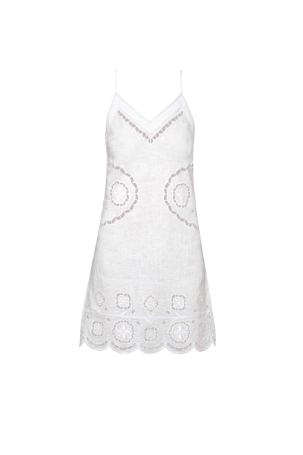 Merezhivo Strap Short Dress in White