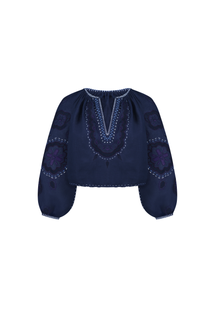 Merezhivo Blouse in Navy Blue