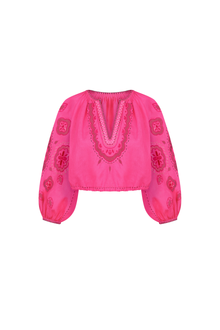 Merezhivo Blouse in Fuchsia