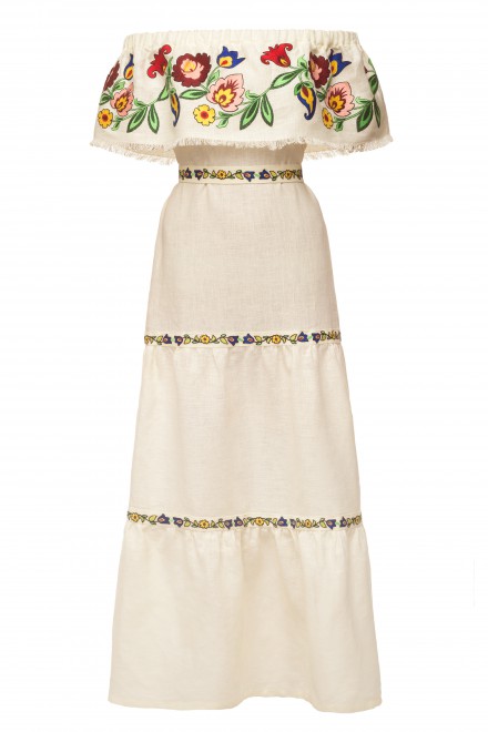 Neroli Long Dress in Ivory