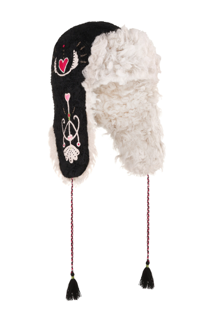 Snowfall Ushanka Hat in Black