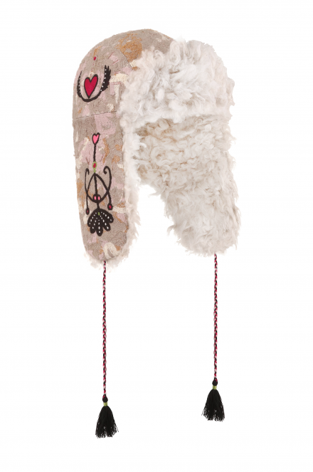 Snowfall Ushanka Hat in Beige